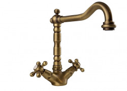 PB Носталгичен кухненски смесител V1910 Бронз
