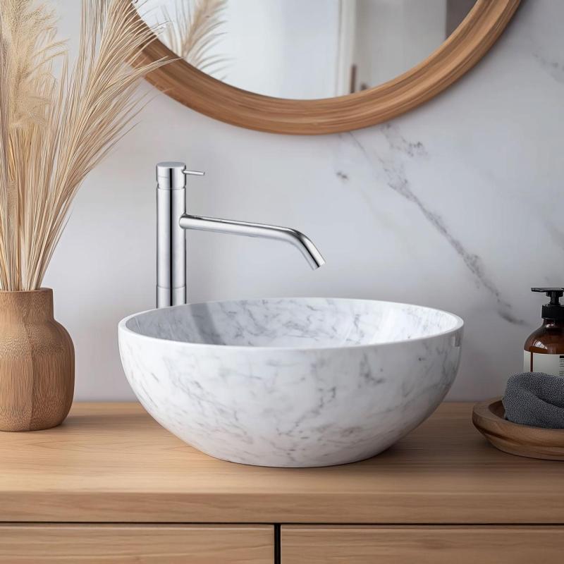 Waterevolution Flow смесител за умивалник с висок излив за умивалници, включително click plug хром T11501