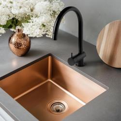 Waterevolution Flow кухненски смесител матово черно с издърпващ се чучур T155PR