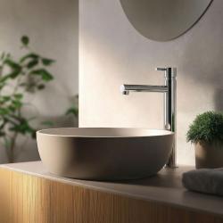 Waterevolution S22 High washbasin mixer with automatic stop & go valve Stainless steel T415IE