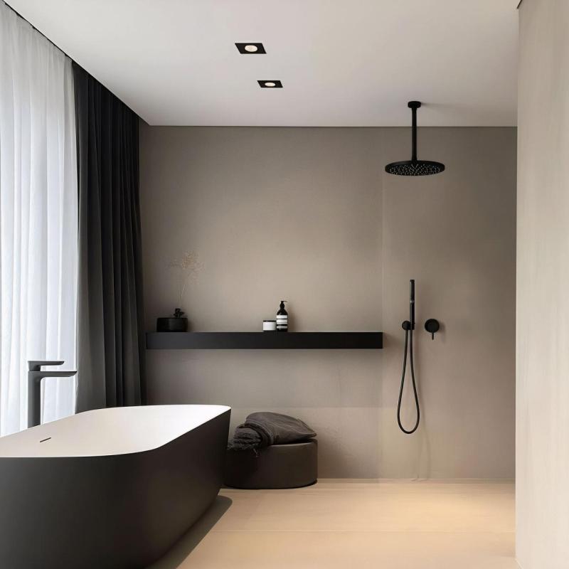 Waterevolution Flow вграден смесител, матово черно 1208512422