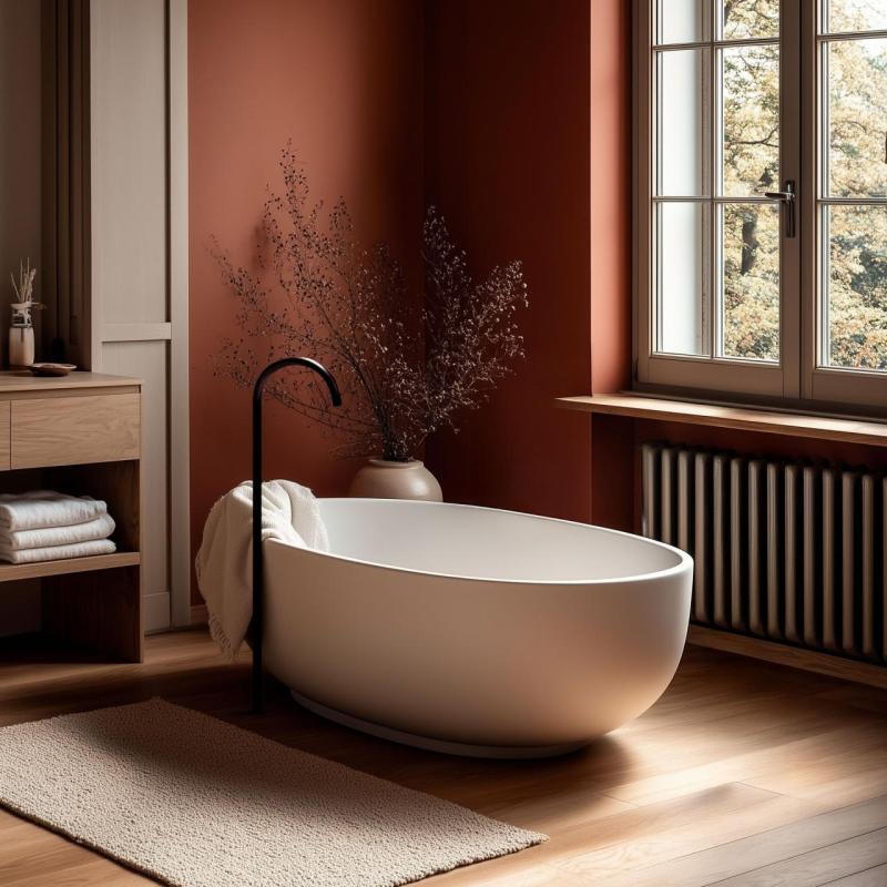 Водна революция Стоящ сифон за вана Flow матово черен T1673PR