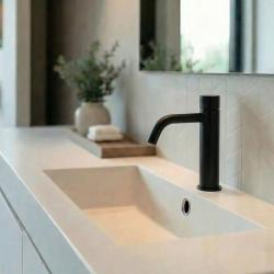Waterevolution Flow смесител за умивалник със самозатварящ се механизъм, матово черно T110TPPR
