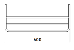 Водна революция държач за кърпи мат черен A118PR