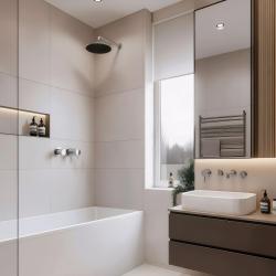 Waterevolution Flow вграден душ термостат с кръгла розетка, хром T142TB01