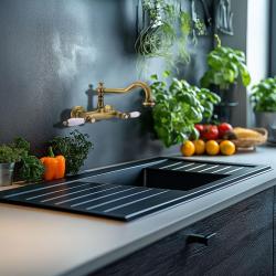 PB Класически кран за стенен монтаж с бели ръкохватки, Бронз 1208854182