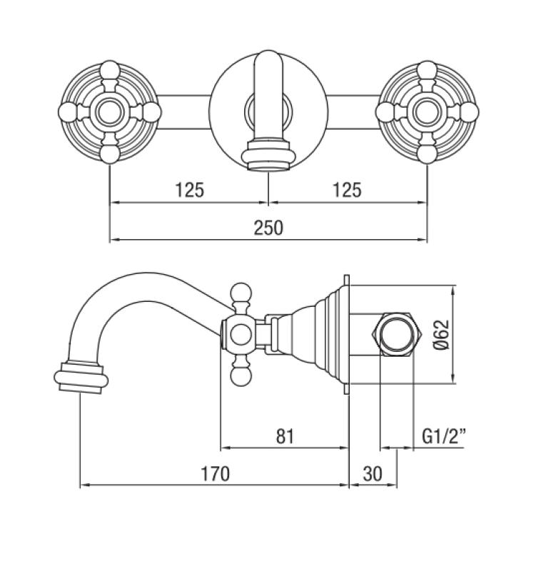 PB klassieke inbouw muurkraan met sterknoppen 16 cm uitloop Chroom 1208855042

PB класически вграден стенен кран със звездовидни копчета, 16 см изход, Хром 1208855042