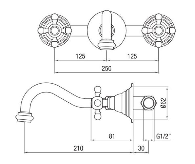 PB klassieke inbouw muurkraan met sterknoppen 20 cm uitloop Chroom 1208855072

PB класически вграден стенен кран със звездовидни дръжки, 20 см чучур, хром 1208855072