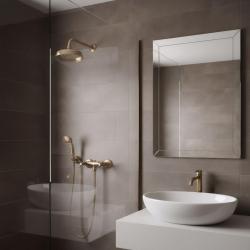 PB класически кран душ комплект с звездовидни дръжки, включително ръчен душ, бронз 1208855282