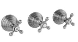 PB класически комплект за вграждане на душ с 3 пътища и превключвател със силни копчета Хром 1208855392