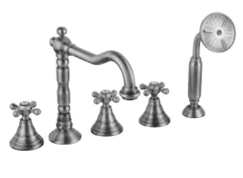 PB класически 5-отворен смесител за вана с бутони Хром 1208855772