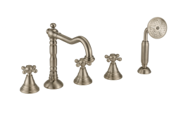 PB класически 5-отворен смесител за вана с бутони от неръждаема стомана 1208855792