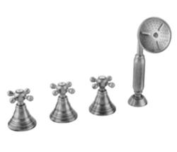 PB класически комплект за вана с 4 отвора със силни копчета за комбинация за пълнене на вана Хром 1208855832