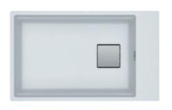 Franke Kubus KNG 110.62 Мивка 72x42 бял гранит с отвор за смесител, монтаж под плота 125.0512.517