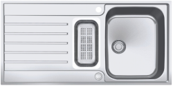 Franke Argos AGX 251 1,5 неръждаема стомана мивка с отцедник за вграждане на ниво 1000x510 127.0380.391