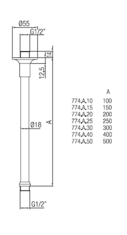 PB класическа душова рамо за таван от неръждаема стомана 30cm 1208898962