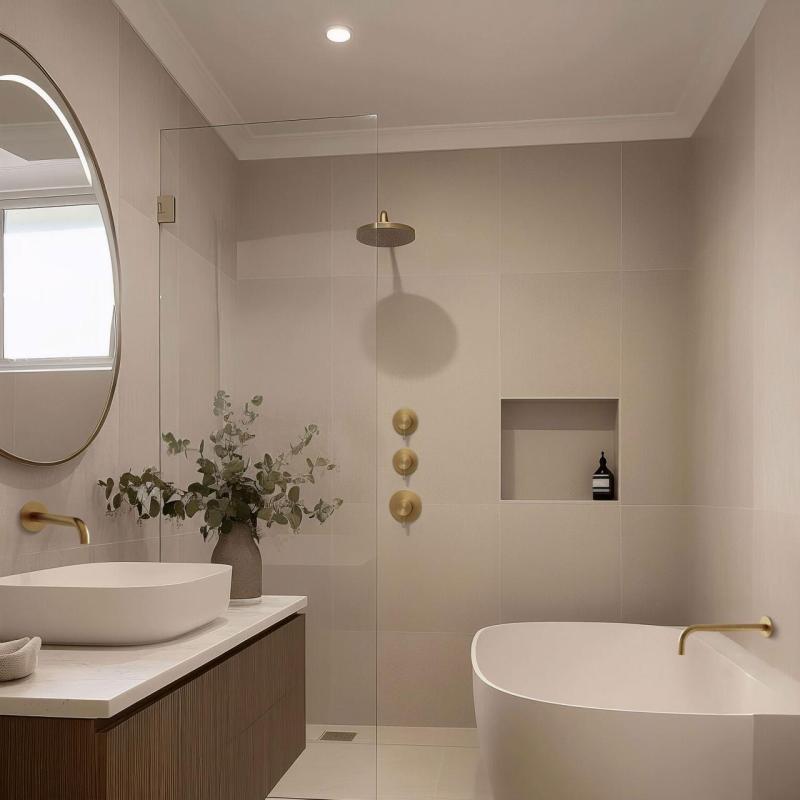 Waterevolution Flow вграден душ термостат с 2 спирателни крана от матиран месинг 1208916452