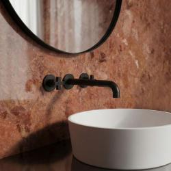 Waterevolution Cruz 3-hole washbasin mixer tap spout 19cm matt black 1208916572