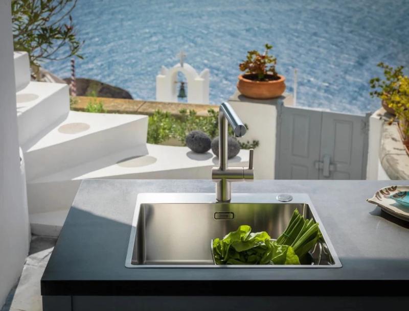 Franke Atlas Neo Кухненски смесител с въртящ се чучур, неръждаема стомана 115.0521.435