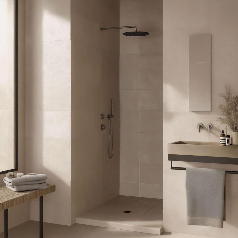 Вграден душ термостат Waterevolution Flow с 1 превключвателен кран, изцяло от неръждаема стомана 1208920976