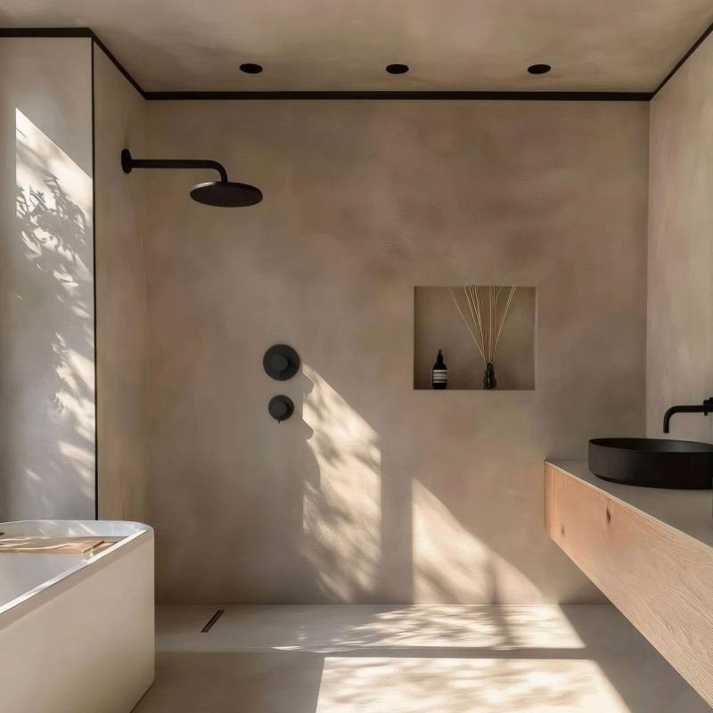 Вграден душ термостат Waterevolution Flow с 1 превключващ вентил в матово черно 1208920978