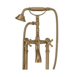 PB Самостоятелен смесител за вана с носталгични силни бутони Бронз 6000