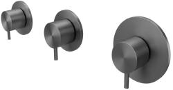 Вграден душ термостат от Waterrevolution Flow с 2 вентила в цвят пушка метал 1208948847