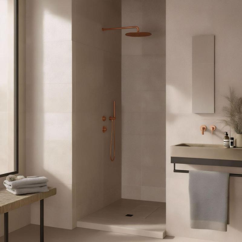 Waterevolution Flow вграден душ термостат с 1 превключвателен кран от мед