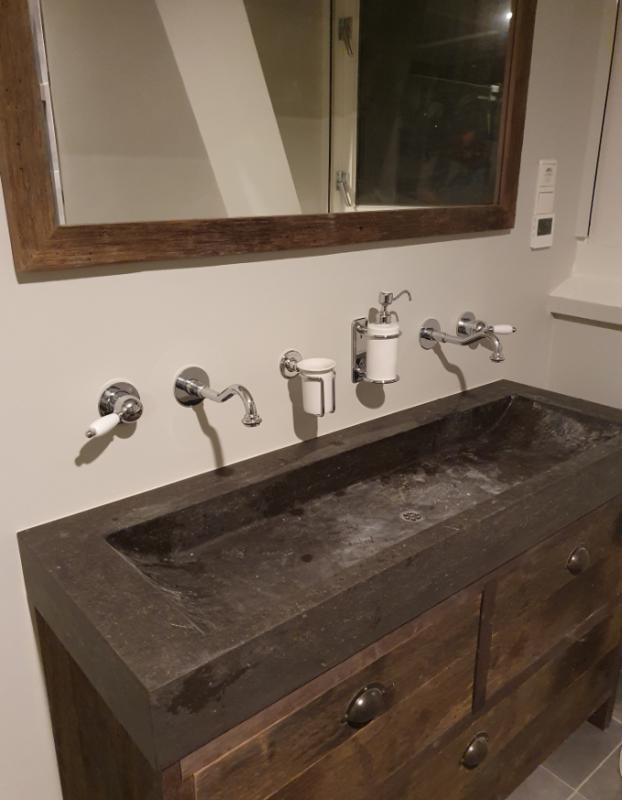 PB носталгичен вграден смесител за умивалник Vintage с 21см изпускател в хром