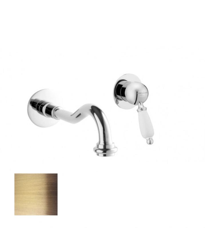 PB носталгичен вграден смесител за мивка Винтидж изпускател 21см Бронз