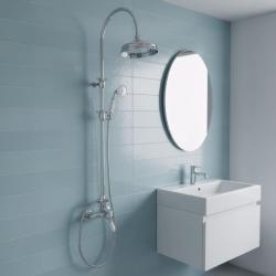 PB Носталгичен комплект за душ с дъждовен душ хром