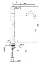 PB Classic Носталгичен смесител/стълб за кухня, Хром 1208952920