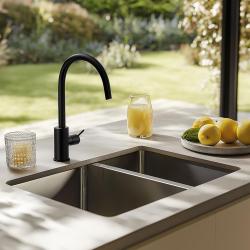 Franke Mythos MYX 160.34.16 BL Иноксова1,5 мивка за монтаж под плота 34+16cm 122.0638.273