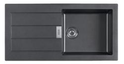 Franke Sirius 2 S2D 611 пластмасово мивко със сушилник черно, монтаж 100x50 143.0634.480