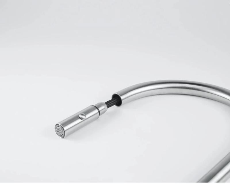 Franke Eos Neo Кухненски смесител с издърпваща се душ глава, неръждаема стомана 115.0590.045