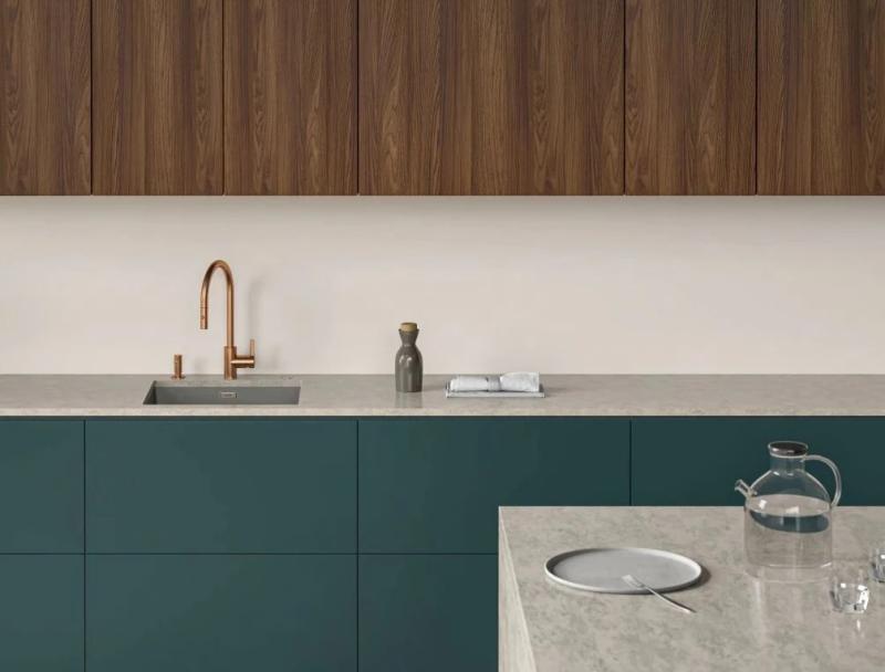 Franke Eos Neo Меден кухненски смесител с издърпващ се душ, pvd copper 115.0628.254