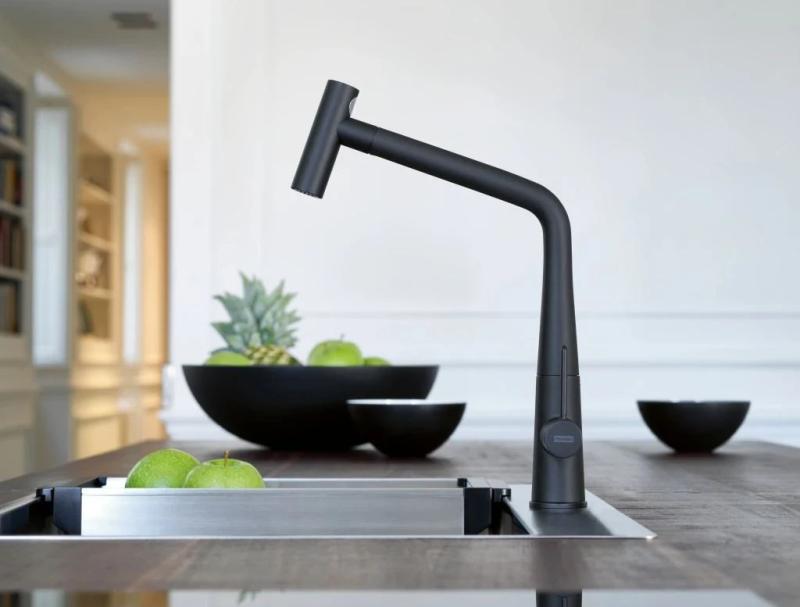 Franke Icon Кухненски смесител черен мат с издърпващ се чучур 115.0625.190