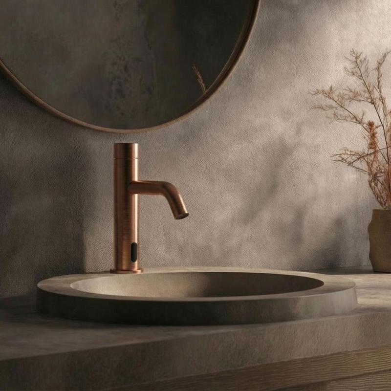 Waterevolution Flow електронен мивков смесител с инфрачервен сензор на батерии, мед T110ECPE