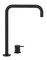 Waterevolution Flow 2-hole sink faucet with high spout 222 matt black T122HPR