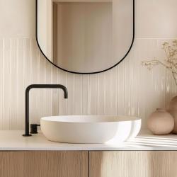 Waterevolution Flow 2-дупков смесител за мивка с висок излив 222 матово черно T122HPR