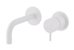 Waterevolution Flow built-in sink faucet white spout 10cm T116BBR-10