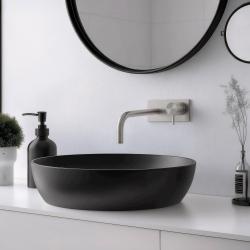 Waterevolution Flow вграден смесител за умивалник с покривна плоча, изцяло от неръждаема стомана, с излив 15 cm T1161BIE-15