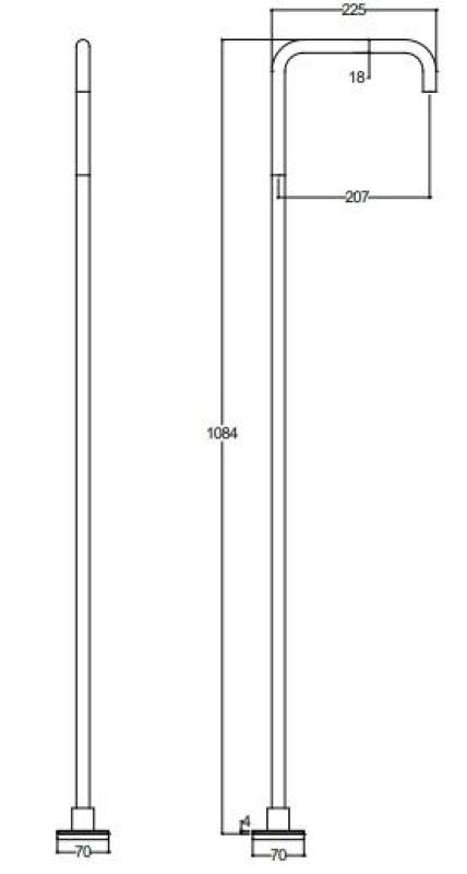 Waterevolution Flow Свободностоящ смесител за умивалник Излив PVD Gun metal T1.676.GM.E