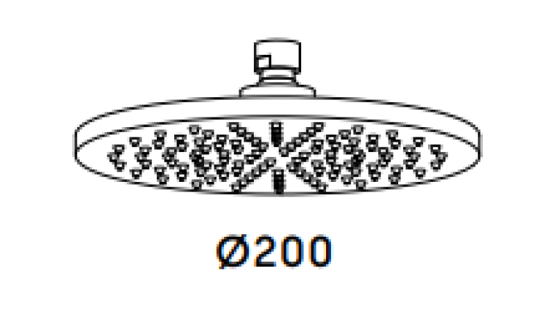 Водна революция Flow главен душ 200mm PVD Четкан мед T1643CPE