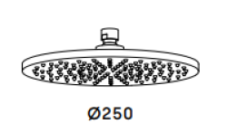 Водна революция Flow душ глава 250 мм Хром T16432501