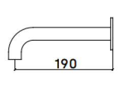 Waterevolution Flow батарейный излив 19см PVD Gun Metal T167119GME