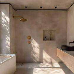 Waterevolution Flow вграден душ термостат с 1 спирателен кран от матиран месинг