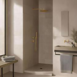Waterevolution Flow вграден душ термостат с 1 превключвателен кран, светло златно 1208954644