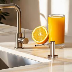 Quadri Swindon Luxe Вграден диспенсър за сапун, хром, пълни се отгоре 1208956049