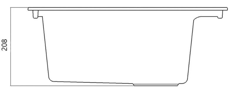 Черна мивка за монтаж над нивото на плота 58x53 см с отвор за смесител, черна цедка 1208956761